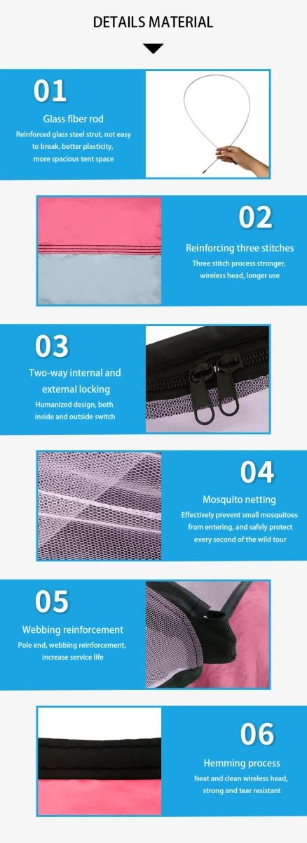 Danoz Camping - Outdoor Camping Hammock with Mosquito Net - 240x100cm Lightweight Portable Hammock Single - danozdirect