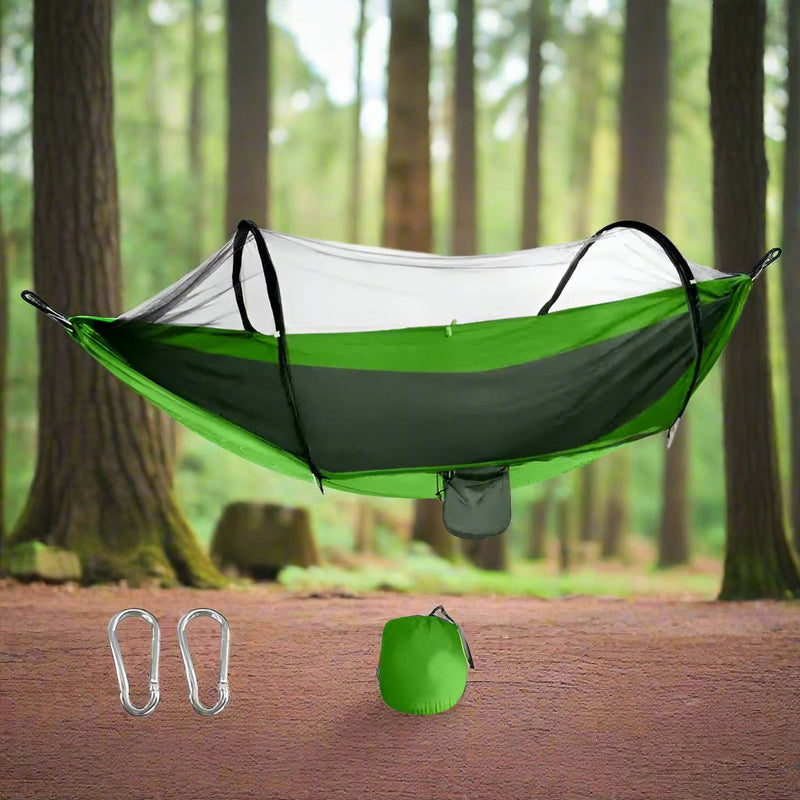 Danoz Camping - Outdoor Camping Hammock with Mosquito Net - 240x100cm Lightweight Portable Hammock Single - danozdirect