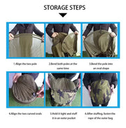 Danoz Camping - Outdoor Camping Hammock with Mosquito Net - 240x100cm Lightweight Portable Hammock Single Blue - danozdirect