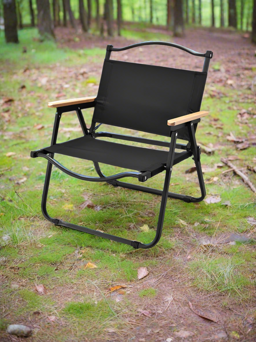 Danoz Camping - Outdoor folding chair camping moon chair army green Portable camping Cryt chair - carbon steel black 78*52*50cm - danozdirect