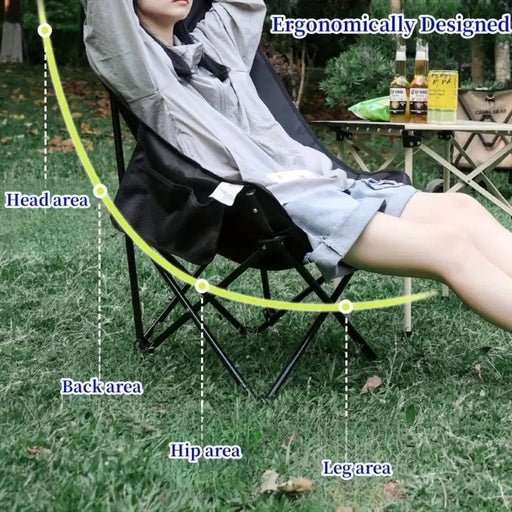 Danoz Camping - RAZOJESS Enlarged Moon Chair for Outdoor Camping Fishing Picnic Green - danozdirect