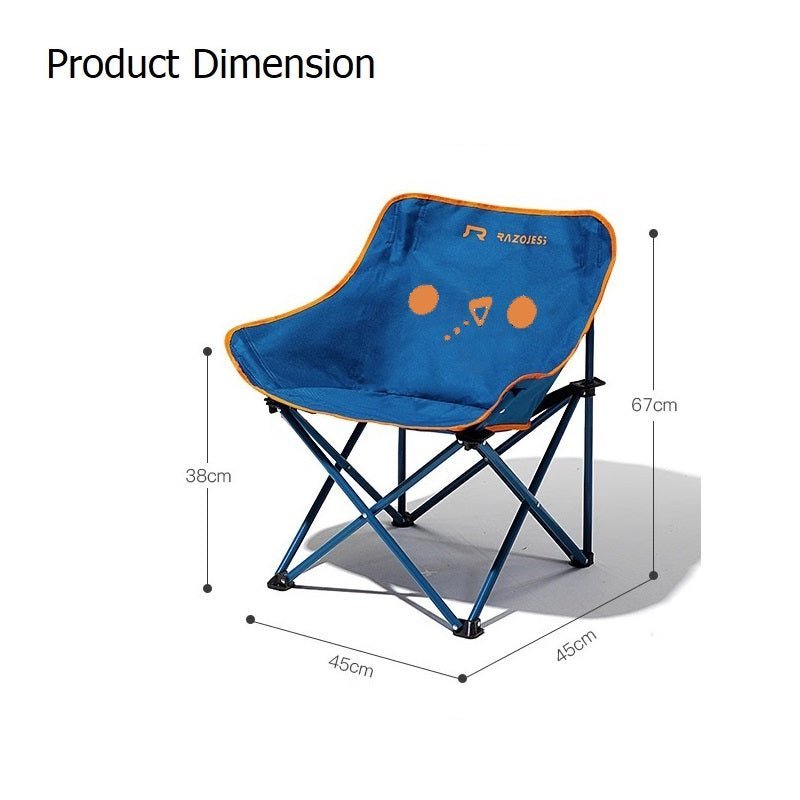 Danoz Camping - RAZOJESS Moon Chair for Outdoor Camping Fishing Picnic Blue - danozdirect