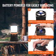 Danoz Camping - VEVOR LED Camping Lantern Battery Powered All - in - one for Exceptional Experience - danozdirect