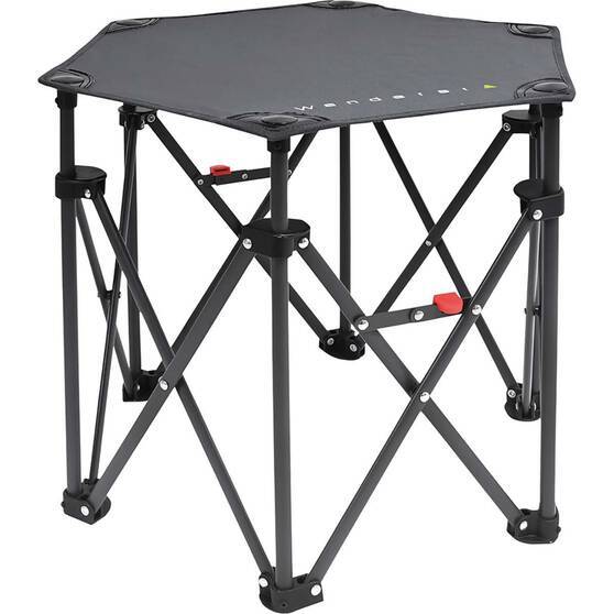 Danoz Camping - Wanderer Hex Small Quad Foldable Table Camping Fishing Outdoors - danozdirect