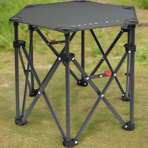 Danoz Camping - Wanderer Hex Small Quad Foldable Table Camping Fishing Outdoors - danozdirect
