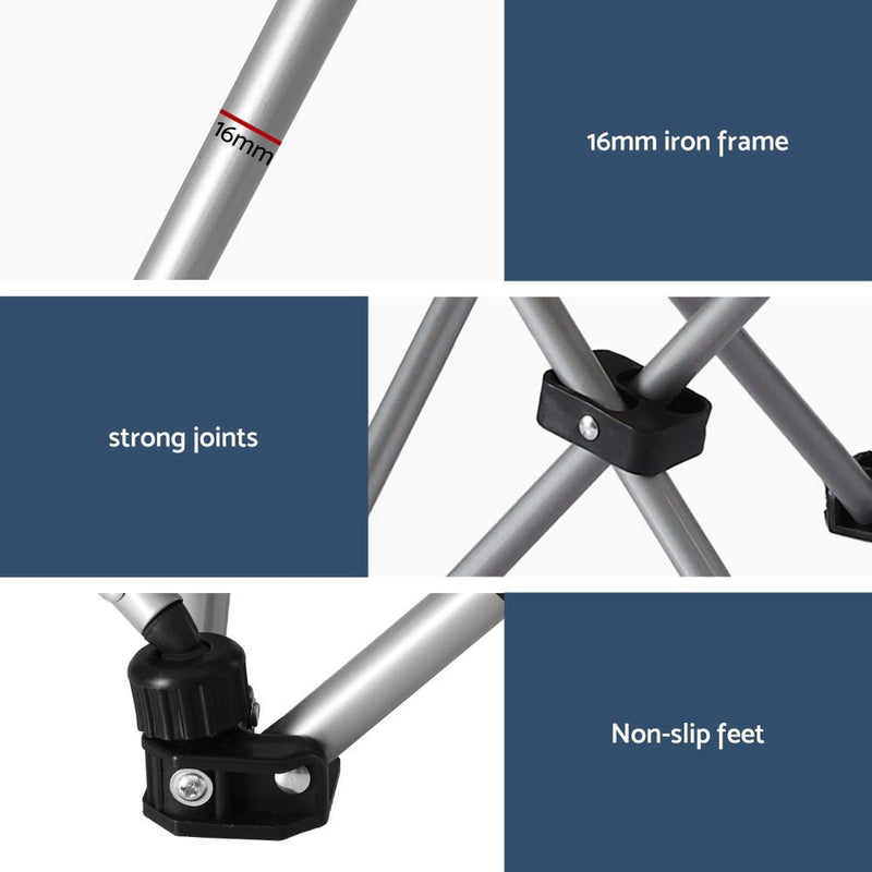 Danoz Camping - Weisshorn Camping Chair Reclining Adjustable Portable Outdoor Folding Lightweight - danozdirect