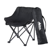 Danoz Camping - Weisshorn Folding Camping Moon Chair Portable Seat Weight Capacity 120KG Black - danozdirect