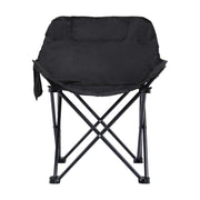 Danoz Camping - Weisshorn Folding Camping Moon Chair Portable Seat Weight Capacity 120KG Black - danozdirect