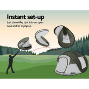 Danoz Camping - Weisshorn Instant Up Camping Tent 4 - 5 Person Pop up Tents Family Hiking Beach Dome - Incl. Delivery - danozdirect