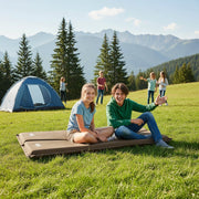 Danoz Camping - Weisshorn Self Inflating Mattress Camping Sleeping Mat Air Bed Double Set Coffee - danozdirect