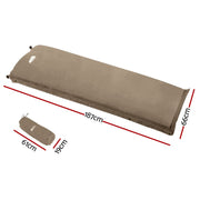 Danoz Camping - Weisshorn Self Inflating Mattress Camping Sleeping Mat Air Bed Single Coffee - danozdirect