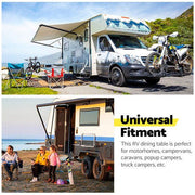 Danoz Caravan Table Folding Picnic Camping Motorhome Outdoor Tables Locked 800x450mm - danozdirect