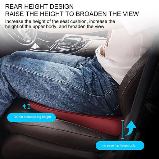 Danoz CaRide - Improve Driving Vision Ergonomic Design Extra Height For Car Seat Office Chair Car Seat Cushion Wedge Seat Cushions Butt Pad - danozdirect