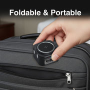 Danoz ChargeSmart 3 in 1 Foldable Wireless Charging Stand Black with retractable USB cable - danozdirect