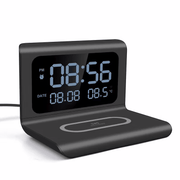 Danoz SmartCharge 3-in-1 Bedside Wireless Charging Station with Display Clock - danozdirect