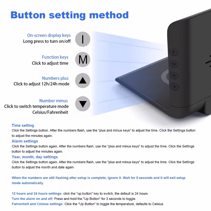 Danoz SmartCharge 3-in-1 Bedside Wireless Charging Station with Display Clock - danozdirect