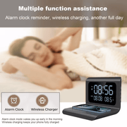 Danoz SmartCharge 3-in-1 Bedside Wireless Charging Station with Display Clock - danozdirect