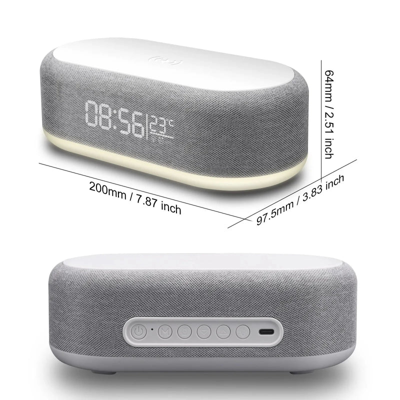 Danoz ChargeSmart Magsafe Fast Wireless Charger Alarm Clock Time LED Light and Thermometer - danozdirect