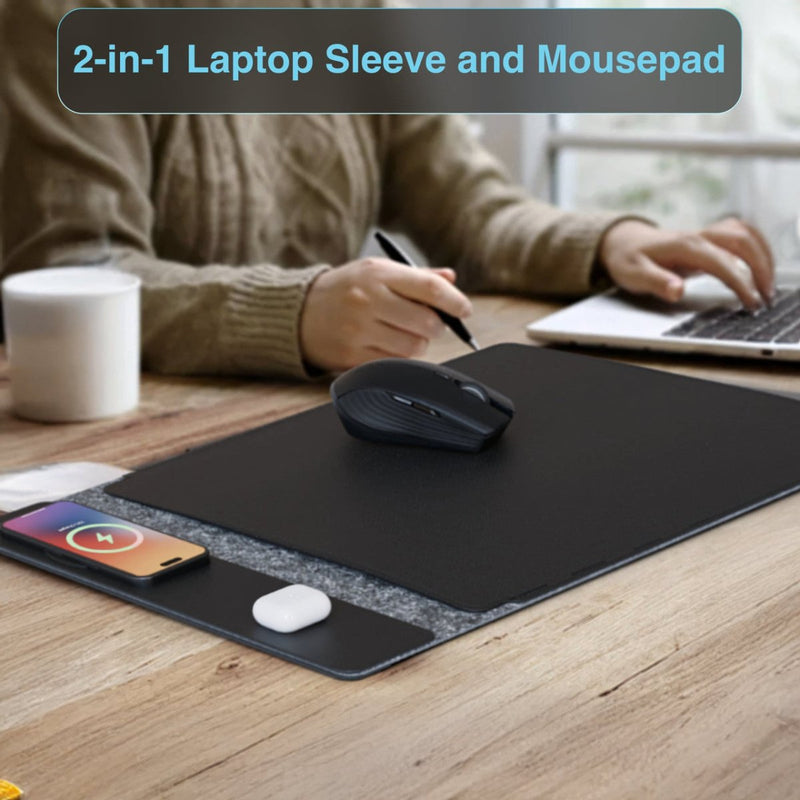 Danoz ChargeSmart - Wireless Charging Laptop Sleeve Up to 16 Inch Black - danozdirect