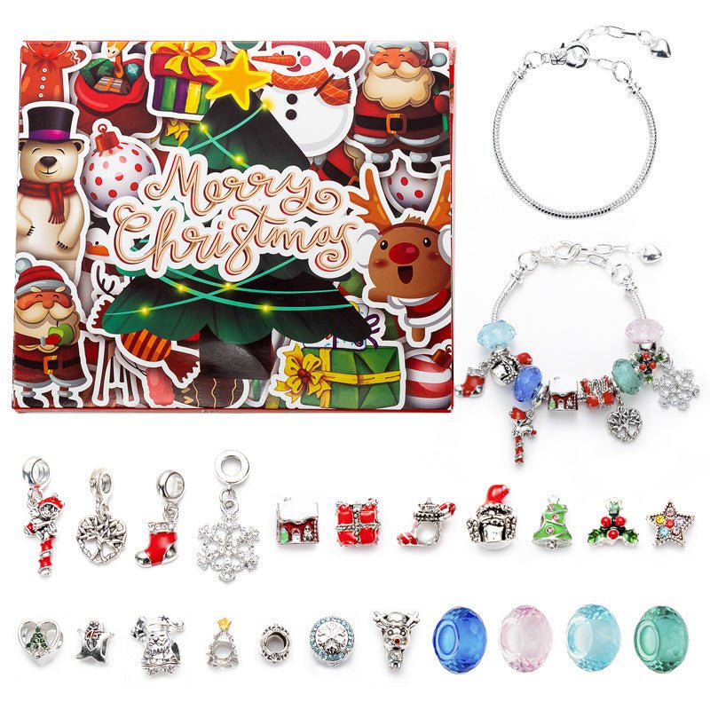 Danoz Christmas Charm Bracelet Advent Calendar - 24 Days of Jewelry Fun with Holiday Charms - danozdirect