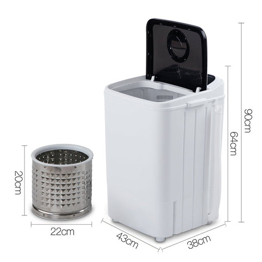 Danoz Cleaning - Devanti Portable Washing Machine 4.6KG White - Recommended Buy! - danozdirect