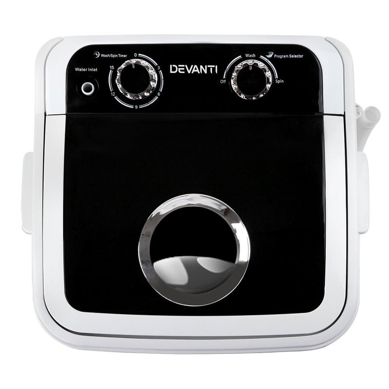 Danoz Cleaning - Devanti Portable Washing Machine 4.6KG White - Recommended Buy! - danozdirect