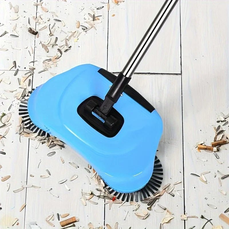 Danoz Cleaning - Hand Push Sweeper Stainless Steel Push Sweeping Mop Drop Pusher Chick Handle Household Cleaning Tools Floor - danozdirect