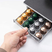 Danoz Coffee - Capsule Drawer Holder for 40 Nespresso Pods with Non - Slip Top Rack - danozdirect
