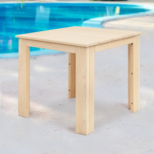 Danoz Coffee Side Table Wooden Desk Outdoor Furniture Camping Garden Natural - danozdirect