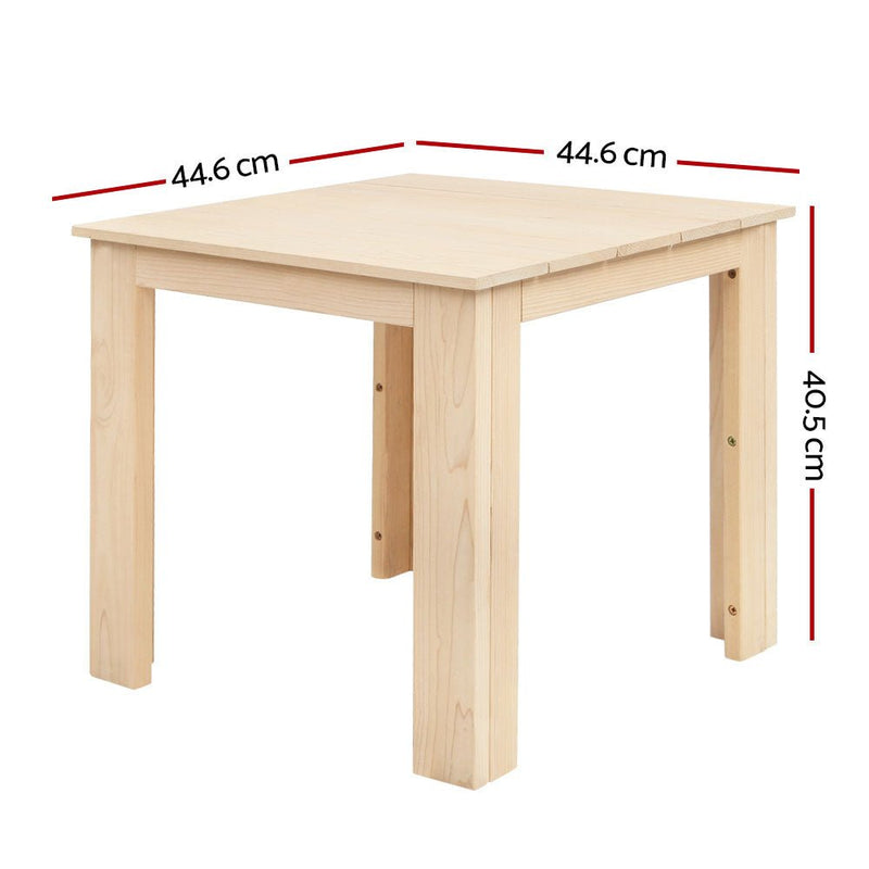 Danoz Coffee Side Table Wooden Desk Outdoor Furniture Camping Garden Natural - danozdirect