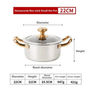 Danoz CookSmart 304 Stainless Steel Soup Pot Honeycomb Non - stick Pot with lid - New arrival! - danozdirect