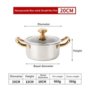 Danoz CookSmart 304 Stainless Steel Soup Pot Honeycomb Non - stick Pot with lid - New arrival! - danozdirect