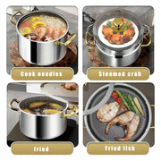 Danoz CookSmart 304 Stainless Steel Soup Pot Honeycomb Non - stick Pot with lid - New arrival! - danozdirect