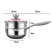 Danoz CookSmart 🧑‍🍳🥘 Premium 316 Stainless Steel Non - Stick 22cm Milk Pot with Double - Sided Honeycomb Design Incl. Delivery - danozdirect