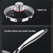 Danoz CookSmart 🧑‍🍳🥘 Premium 316 Stainless Steel Non - Stick 22cm Milk Pot with Double - Sided Honeycomb Design Incl. Delivery - danozdirect