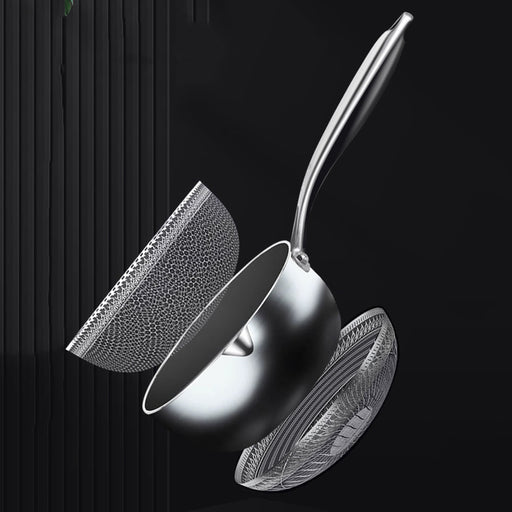 Danoz CookSmart 🧑‍🍳🥘 Premium 316 Stainless Steel Non - Stick 22cm Milk Pot with Double - Sided Honeycomb Design Incl. Delivery - danozdirect