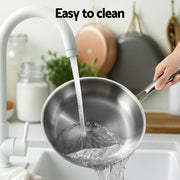 Danoz Cookware - 5 - star Chef Frying Pan Stainless Steel Uncoated Twin Frypan Set 25/30cm Silver - danozdirect