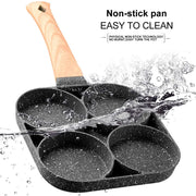 Danoz Cookware🍳🧑‍🍳 EggMate Frying Pan - perfect for cooking pancakes and eggs with its nonstick surface and 4 - cup design - danozdirect