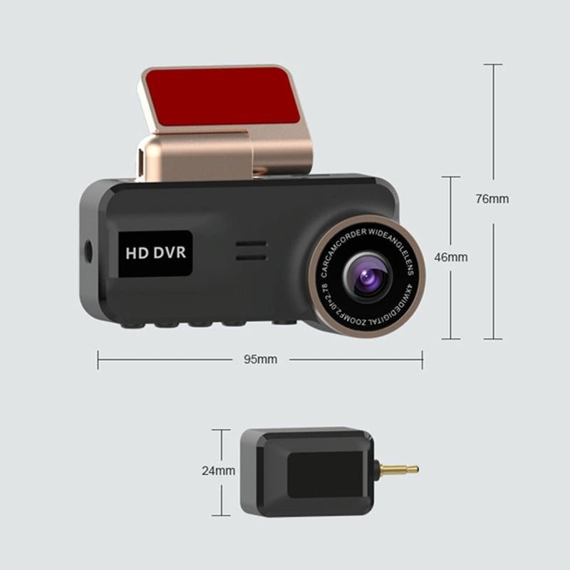 Danoz Direct - 1080p Hd Night Vision Wifi Driving Recorder with In - car Camera - 3.16 Inch - danozdirect