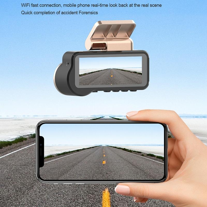 Danoz Direct - 1080p Hd Night Vision Wifi Driving Recorder with In - car Camera - 3.16 Inch - danozdirect