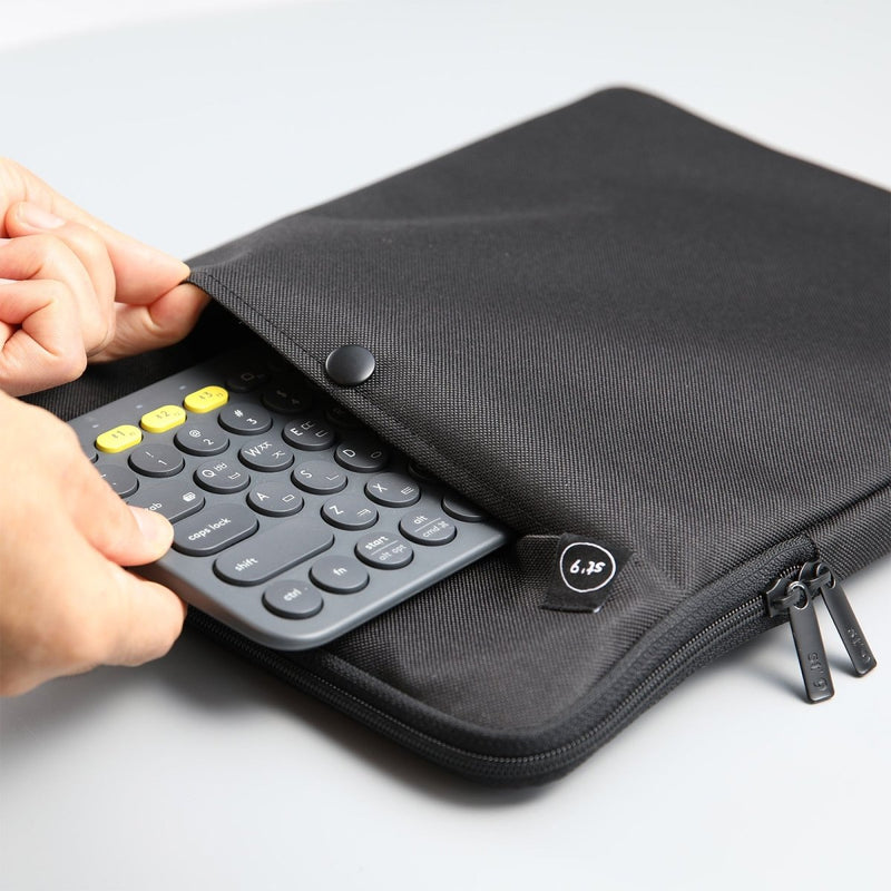 Danoz Direct - 13 inch Laptop Sleeve Padded Travel Carry Case Bag M size LUKE BLACK - danozdirect