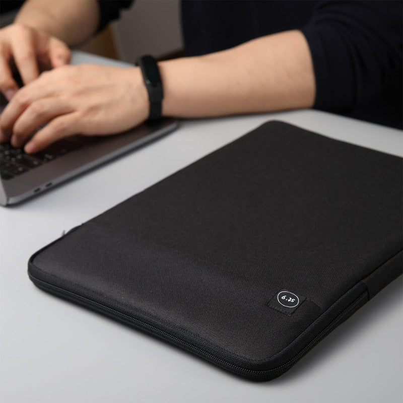 Danoz Direct - 15 inch Laptop Sleeve Padded Travel Carry Case Bag L size LUKE BLACK - danozdirect