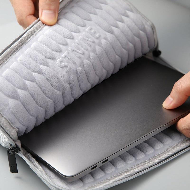 Danoz Direct - 15 inch Laptop Sleeve Padded Travel Carry Case Bag L size LUKE GREY - danozdirect
