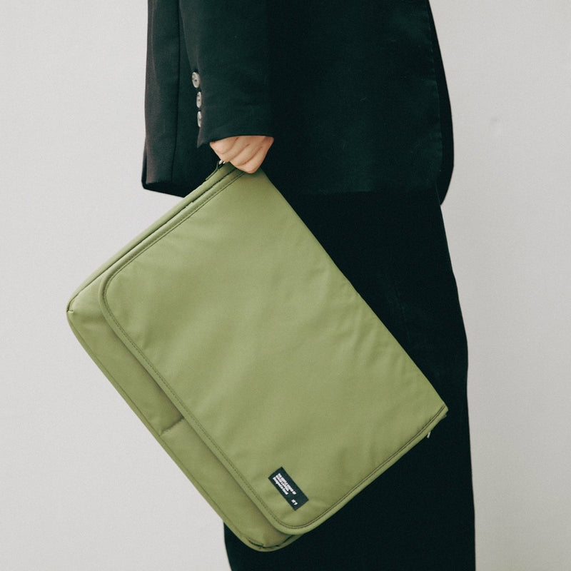 Danoz Direct - 15.6/16 inch Laptop Sleeve Padded Shoulder Bag Travel Carry Case LATO KHAKI - danozdirect