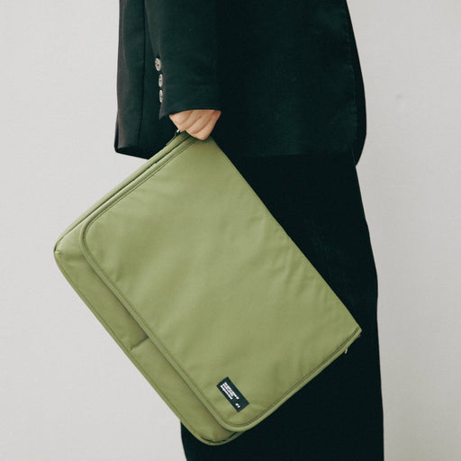 Danoz Direct - 15.6/16 inch Laptop Sleeve Padded Shoulder Bag Travel Carry Case LATO KHAKI - danozdirect