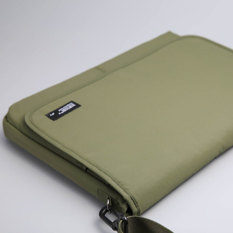 Danoz Direct - 15.6/16 inch Laptop Sleeve Padded Shoulder Bag Travel Carry Case LATO KHAKI - danozdirect