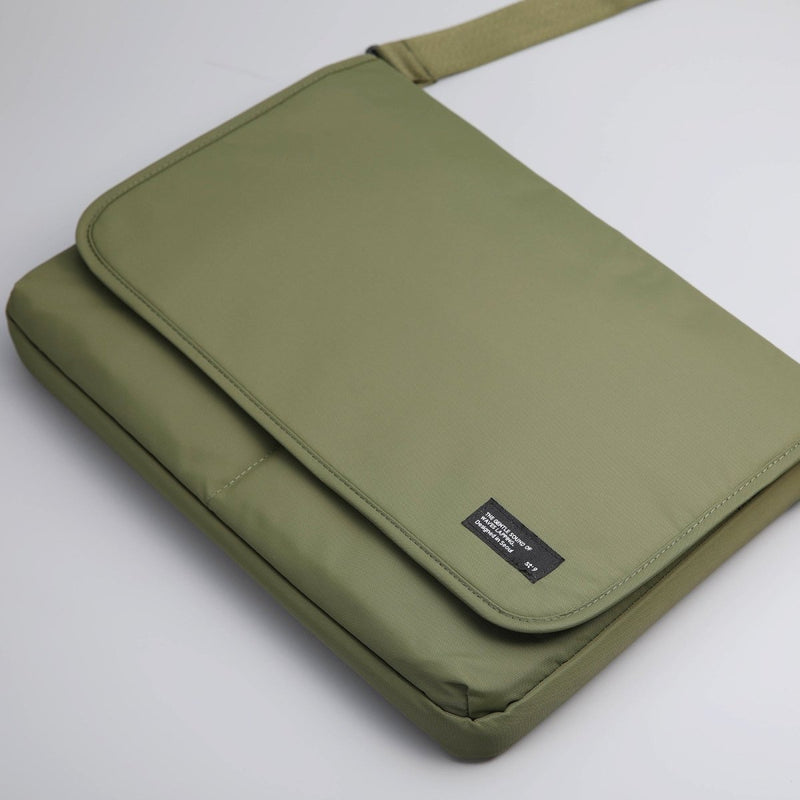 Danoz Direct - 15.6/16 inch Laptop Sleeve Padded Shoulder Bag Travel Carry Case LATO KHAKI - danozdirect