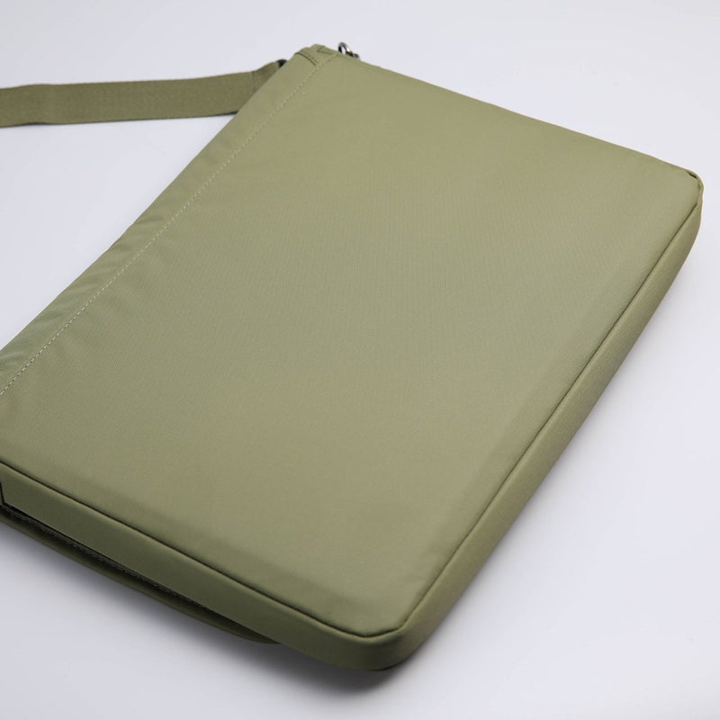 Danoz Direct - 15.6/16 inch Laptop Sleeve Padded Shoulder Bag Travel Carry Case LATO KHAKI - danozdirect
