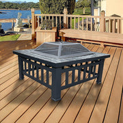 Danoz Direct - 18" Square Metal Fire Pit Outdoor Heater - danozdirect
