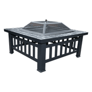 Danoz Direct - 18" Square Metal Fire Pit Outdoor Heater - danozdirect